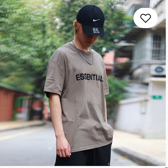 Fear of God Essentials Brown Short Sleeve Tee - Picture 8 of 10